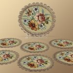 Салфетки из гобелена, комплект Цветы Дианы