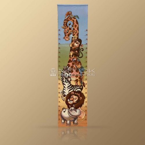 Гобелен ростомер "Жираф" на бамбуковых палочках