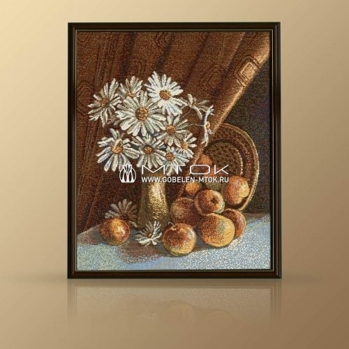 Картина из гобелена “Натюрморт с ромашками”
