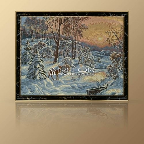 Картина из гобелена “Зимний пейзаж”