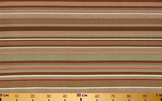 Раппорт: Ткань жаккардовая “Полоса терракот”