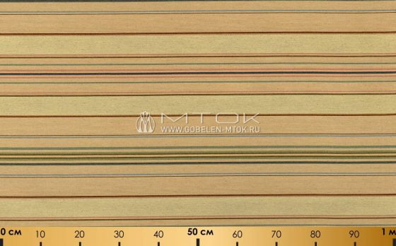 Раппорт: Ткань жаккардовая “Полоса бежево-жёлтая с синей полосой”