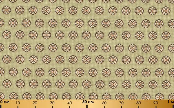 Раппорт: Ткань жаккардовая “Византийская вышивка”